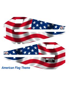 36" Bead Roller American Flag Vinyl Wrap (Set)