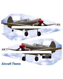 36"  Bead Roller Aircraft Theme Vinyl Wrap (Set)