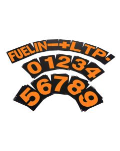 B-G Racing Standard Pit Board Number Set - Orange